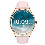 Жіночі наручні розумні смарт годинник Smart Milano Gold Rubber 2 ремінці, фото 5