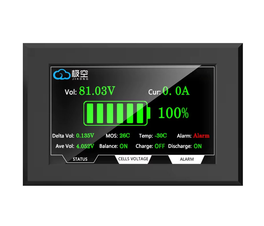 Сенсорний екран для моніторингу LCD 4.3" BMS Jikong (дисплей) 2S-24S
