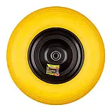 01-028 Колесо BudMonster поліуретан 4,0х8 жовте  (1-006, 1-005, 1-007), фото 2