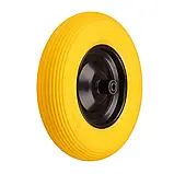 01-028 Колесо BudMonster поліуретан 4,0х8 жовте  (1-006, 1-005, 1-007), фото 3