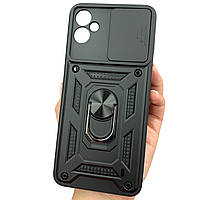 Протиударний чохол для Samsung Galaxy A05 (A055F) чорний зі шторкою для камери