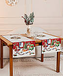 Доріжка на стіл Новорічна, 45x180 см., гобелен з золотим люрексом HOGAR, фото 4
