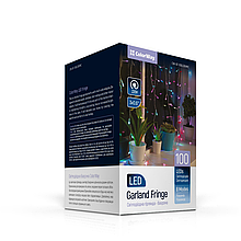 Гірлянда новорічна-бахрома 100ламп ColorWay CW-GF-100L36VMC 3*0.6м 8 режимів різнокольорова