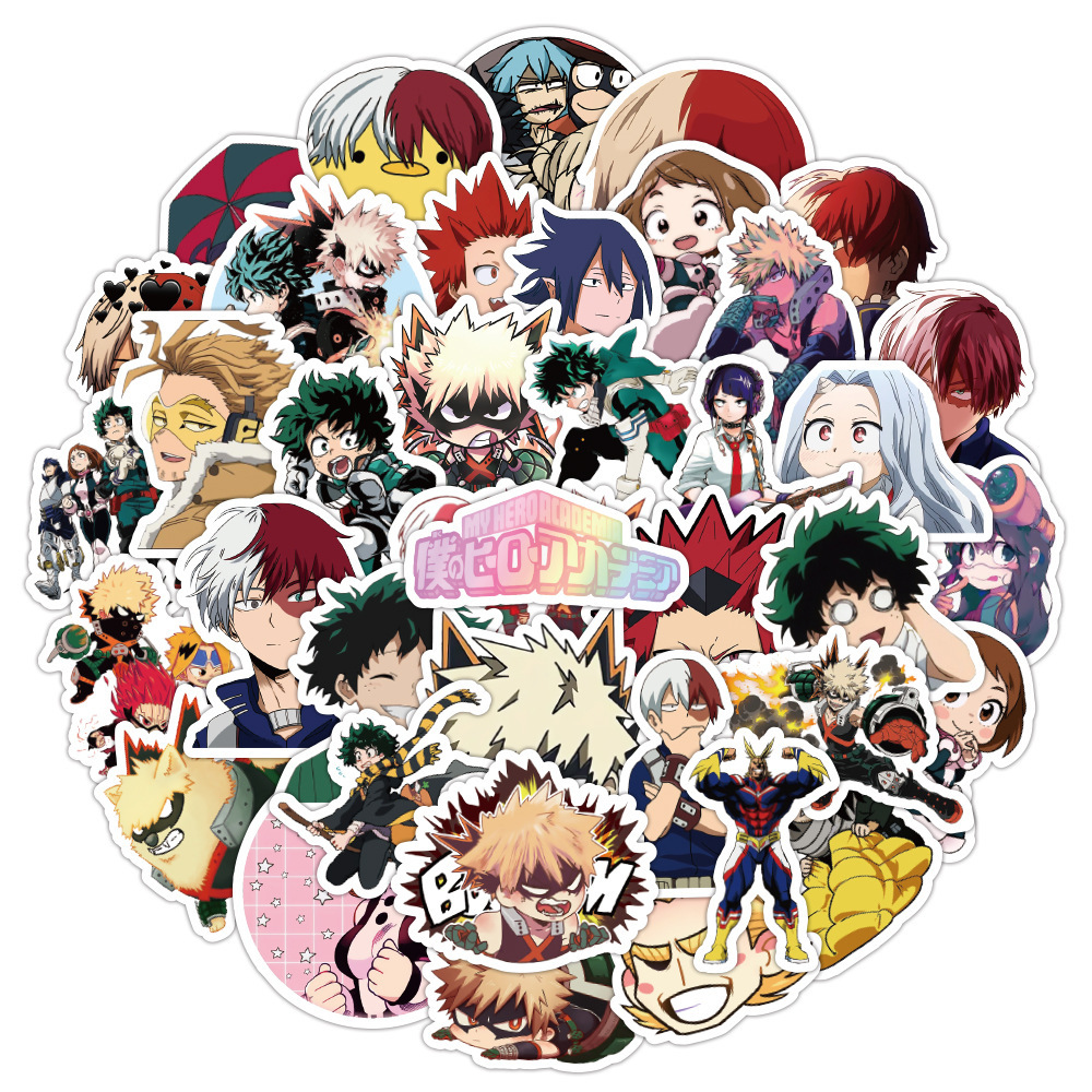 Стікерпак Моя геройська академія Набір наклейок GeekLand My Hero Academia 200 штук