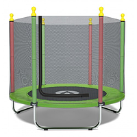 Дитячий батут-манеж з сіткою Atleto 160 см зелений KRB10 / Батут для дому, саду, дитячої кімнати