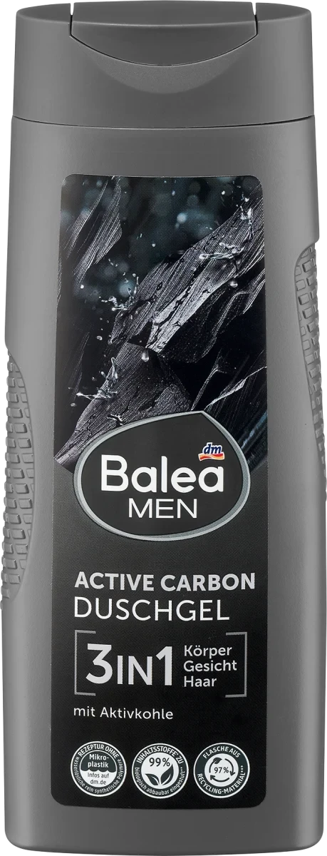 Гель для душу Balea Men 3in1 Active Carbon, 300 мл