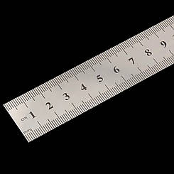 Лінійка металева двостороння 50см 26мм.