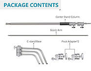 3,2м Студийная стойка-журавль систенд C-StandCS-8206 C-Stand Kit with magic для оборудования до 20кг, си-стенд, фото 2