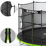 Батут Zipro Jump Pro з внутрішньою сіткою 6 футів 183 см чорно-зелений, фото 5