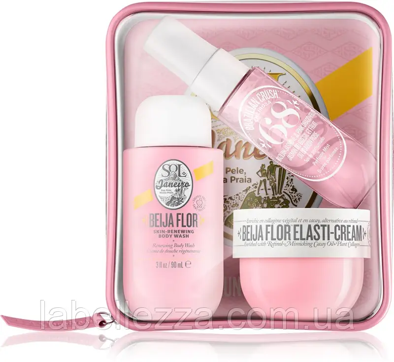 Дорожній набір для тіла для жінок Sol de Janeiro Beija Flor Jet Set