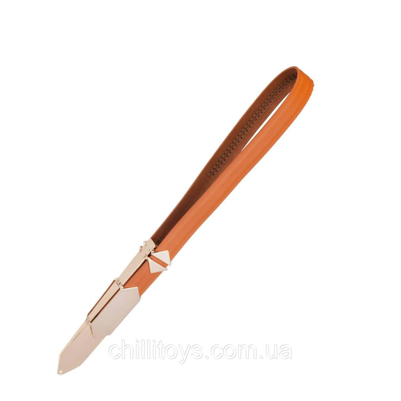 Регульована шльопалка LOCKINK Adjustable Slapper for Impact Play - Brown, фото 1