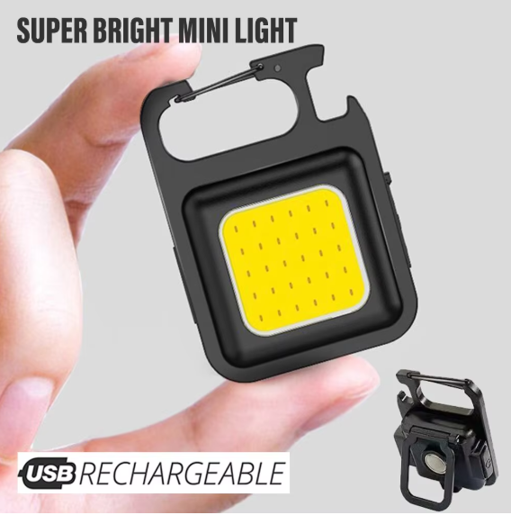 Акумуляторний mini LED ліхтарик брелок 800 Lm 500 mAh, Type-C (4 режима, карабін, магніт)