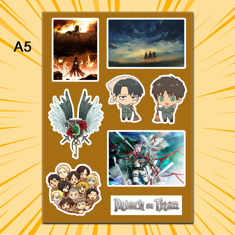 Стікери Аніме Attack On Titan без порізки