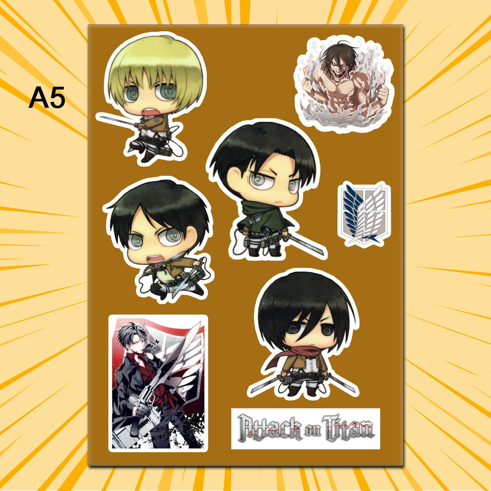 Стікери Аніме Attack On Titan без порізки