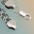 Браслет чоловічий срібний плетіння Рамзес ширина 7,5 мм. Браслет на руку чоловічий Рамзес срібло. 19 см, фото 10