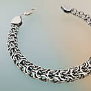 Браслет чоловічий срібний плетіння Рамзес ширина 7,5 мм. Браслет на руку чоловічий Рамзес срібло. 19 см, фото 6