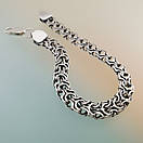 Браслет чоловічий срібний плетіння Рамзес ширина 7,5 мм. Браслет на руку чоловічий Рамзес срібло. 19 см, фото 7