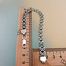 Браслет чоловічий срібний плетіння Рамзес ширина 7,5 мм. Браслет на руку чоловічий Рамзес срібло. 19 см, фото 5