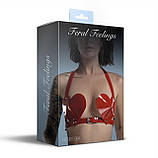 Ліф Серце Feral Feelings - Hearts Bra Red, фото 2
