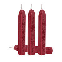 Сургуч із ґнотом для декорації пляшок та захисту пробки 5 шт - сургучна свічка бордо