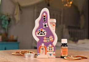 Керамічний свічник аромалампа "вогник" (фіолетовий)