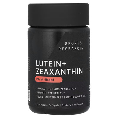 Лютеїн і зеаксантин з кокосовою олією / Lutein and Zeaxanthin with Coconut Oil, Sports Research, фото 1