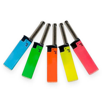 Запальничка п'єзо побутова газова SMILE з довгим носиком для плити 15 см, фото 1