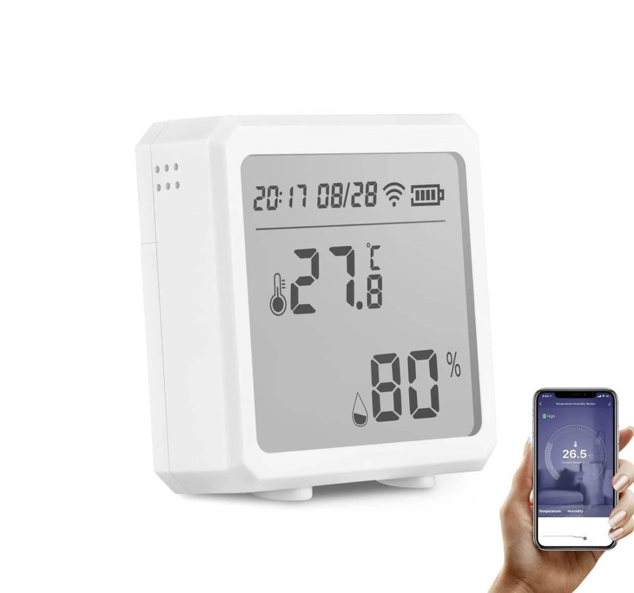 Wi-Fi датчик температури та вологості MIR-TE200-WF з РК-дисплеєм. Термометр. Гігрометр. Tuya / Smart life, фото 1