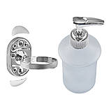 Дозатор для рідкого мила настінний (скло) Zerix AFB-0127 (ZX5062), фото 2