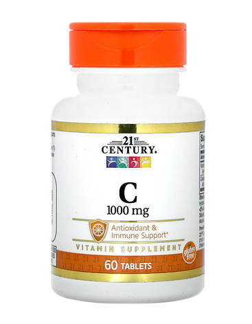 Вітамін C 21st Century Vitamin C 1000 мг 60 таб США, фото 1