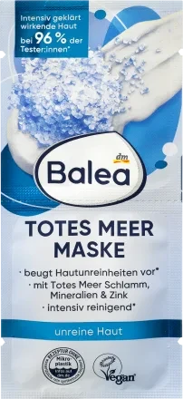 Очищаюча маска для обличчя Balea Totes Meer Maske,  2шт х 8 мл