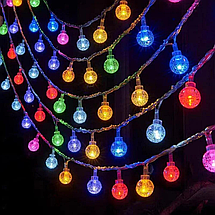 Світлодіодна LED Гірлянда Кульки прозорі 3.5м 220v | Різнокольорові, фото 5