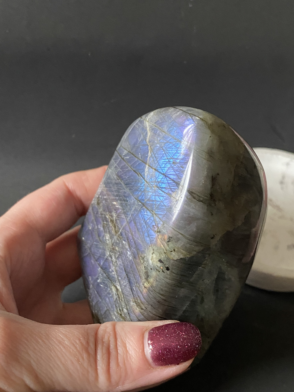 Лабрадор пурпурний камінь без оправи великий натуральний лабрадор кабошон . Індія., фото 1
