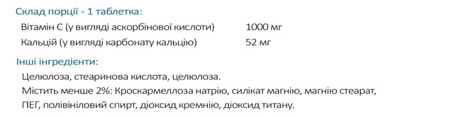 Вітамін С склад