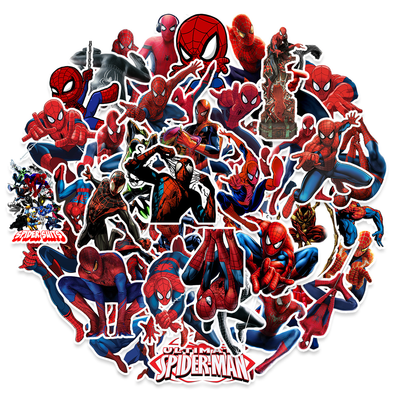Стікерпак Людина-павук Набір наклейок GeekLand Spider-Man 50 штук
