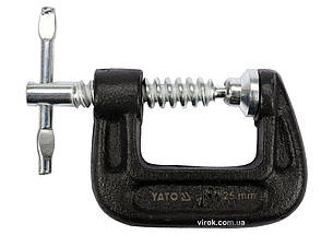 Струбцина з гвинтовим затиском "G" подібна YATO; l= 25 мм (1") [20]