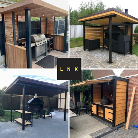 Мангальні зони з дерева та металу