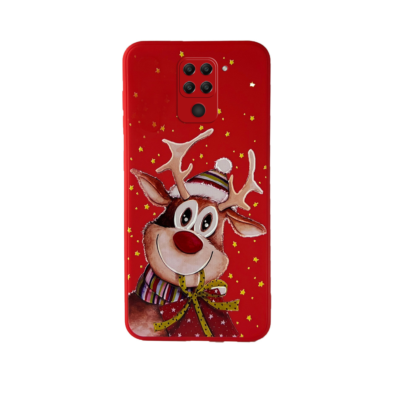 Чохол новорічний TPU для Xiaomi Redmi Note 9 (06) Олень Merry Christmas червоний