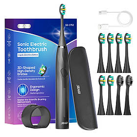 Звукова зубна щітка Seago SG2752: електрична, з кейсом, 8 насадок, таймер, 5 режимів, Type-C, для зубів та