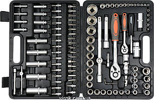 Набір головок торцевих, насадок STHOR : квадрат 1/2" з інструментами [108 Од.] [3/96]