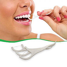 Зубонитка - зубна нитка на палочці Floss #0103 Macromolecule рифлені упаковка 25 штук