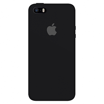 Чохол для iPhone SE/5S/5 - силіконовий з мікрофіброю, Чорний