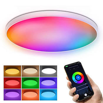 Стельовий світильник RGB, 24Вт, 30см + пульт ДК, Ceiling Lamp Smart / Смарт світильник / Лед люстра