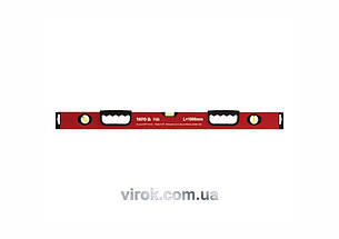 Рівень алюмінієвий YATO : L= 100 см. 3 капсули, 2 ручки [30]