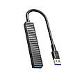 USB хаб 4-в-1 ХО HUB014A USB 3.0/2хUSB 2.0/SD/MicroSD Black (HUB014A.black), фото 2