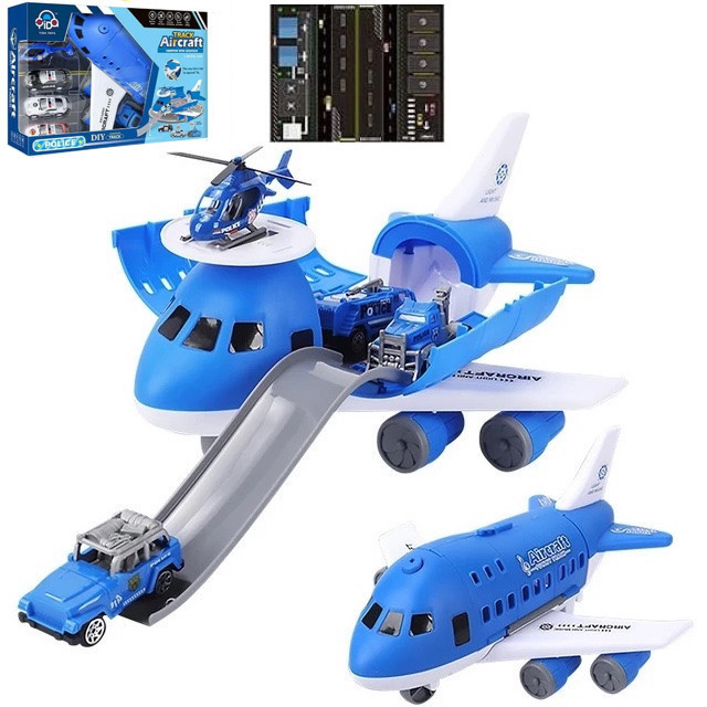 Ігровий набір - вантажний літак із машинками "Police" арт. Y 2133, фото 1