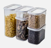 Набір ємностей для зберігання харчових продуктів сипких продуктів 5 шт
