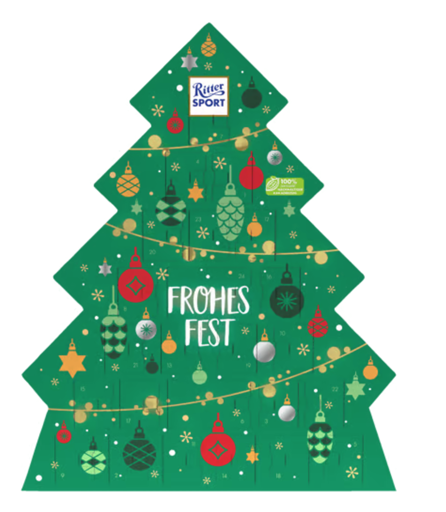 Адвент календар Ritter Sport Christmas Tree 208 g