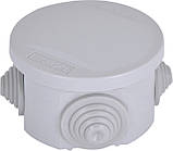 50х50мм зовнішня розподільча коробка 4 герметичні вводи IP55 [p016107] ПВХ E.NEXT e.db.pro.d50.50u