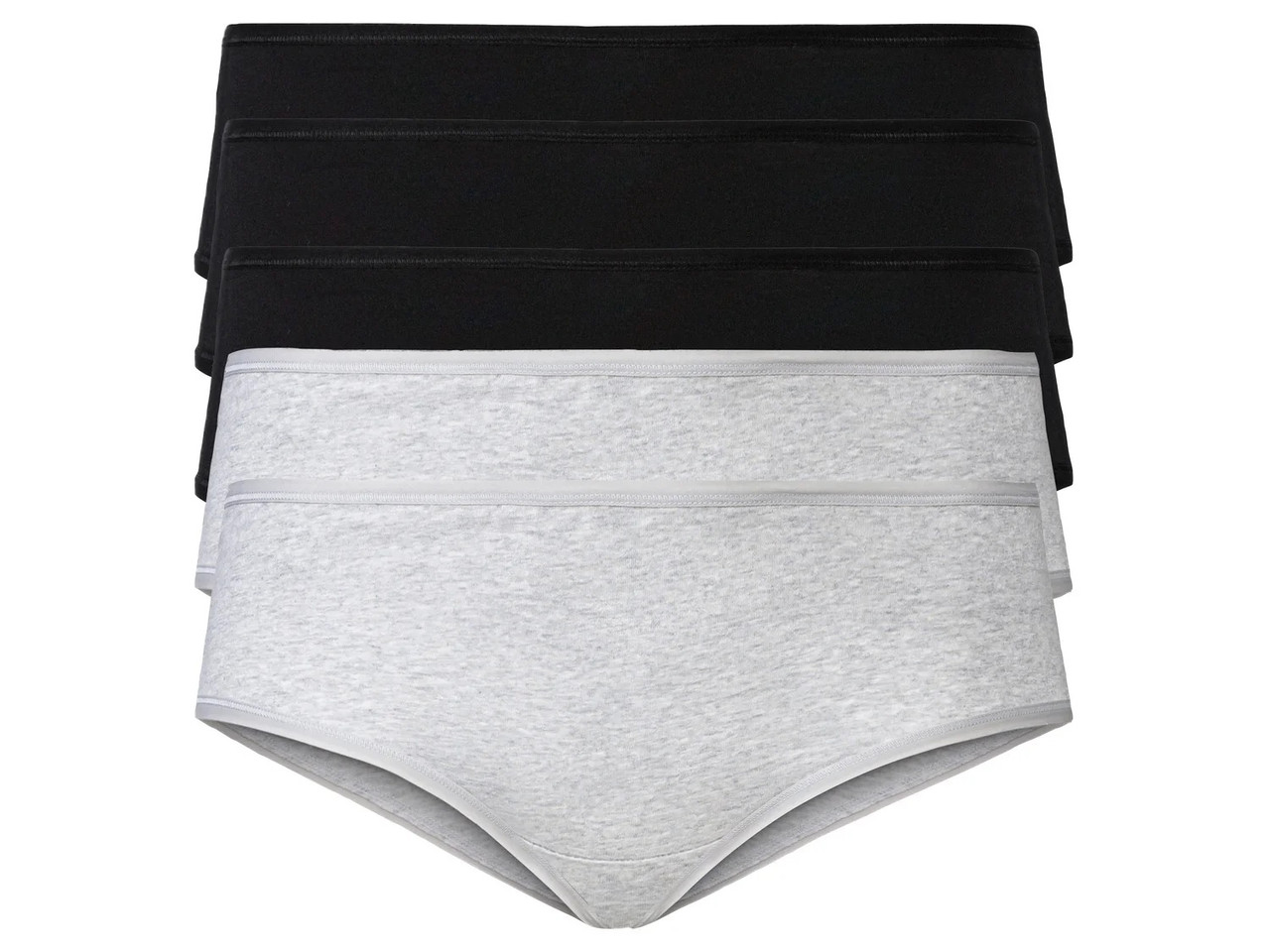 Жіночі хіпстери esmara®, 5 шт., розмір 3XL/4XL, колір сірий, чорний